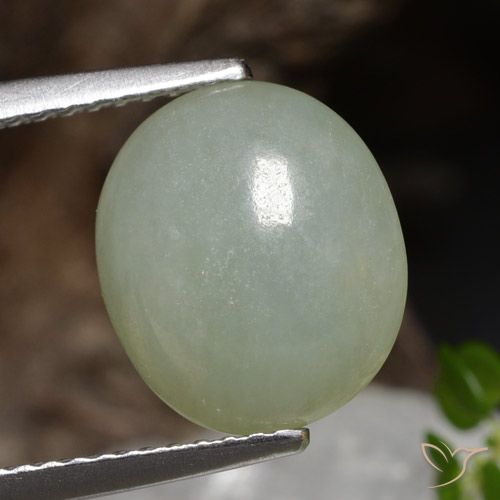 4.89ct Natural Luz verde Jadeíta, oval, Translúcido