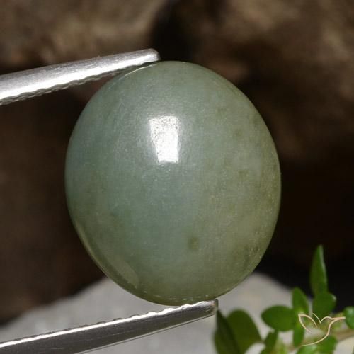 5.81ct Natural Verde médio Jadeíta, oval, Translúcido