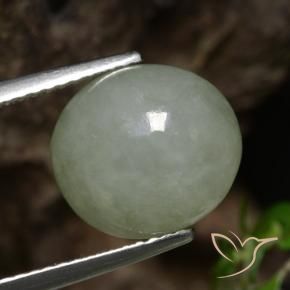 Jadeíta Verde médio Natural 6.92ct, oval, Translúcido