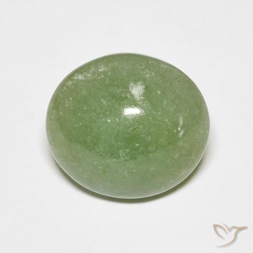Jadeíta verde natural 6,79ct, corte oval, translúcido