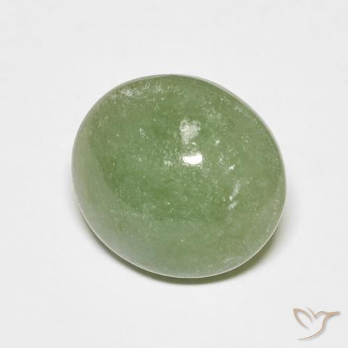Jadeíta verde natural 6,79ct, corte oval, translúcido