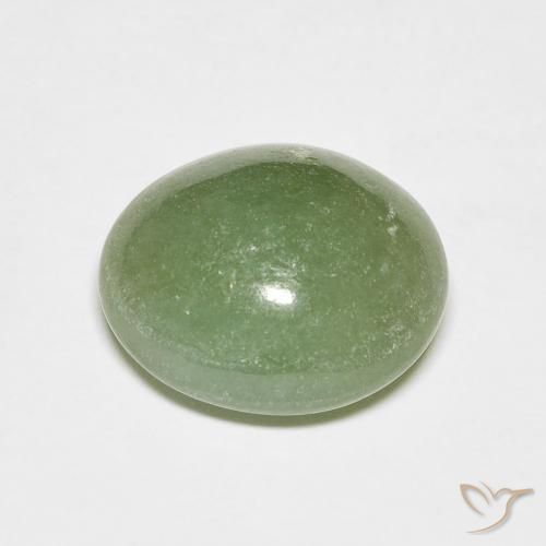 Jadeíta verde natural 6,79ct, corte oval, translúcido