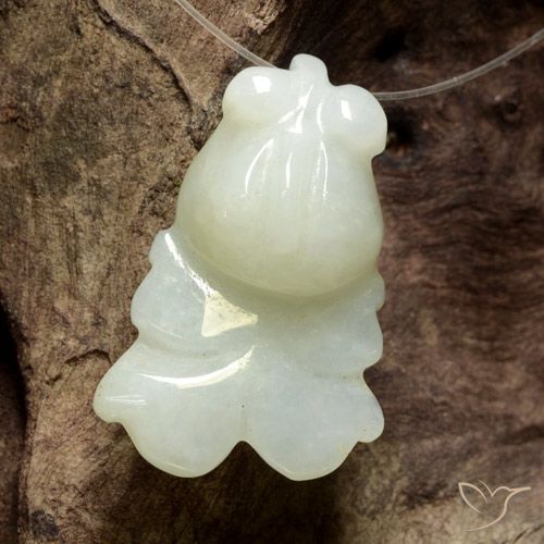 33.53ct Natural branco esverdeado Jadeíta, Chique, Translúcido