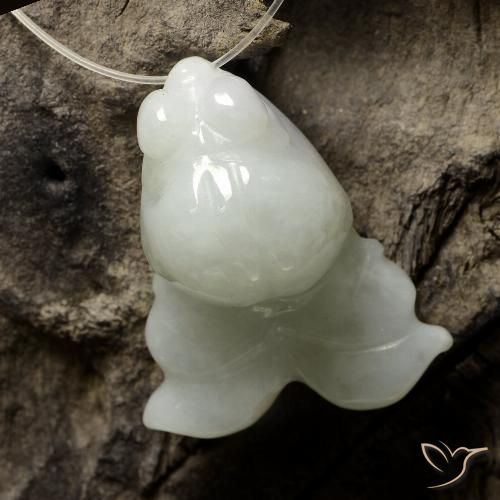 39.99ct Natural branco esverdeado Jadeíta, Chique, Translúcido