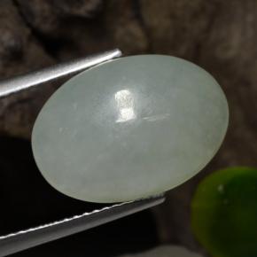 Jadeíta verde natural 10,75ct, corte oval, translúcido
