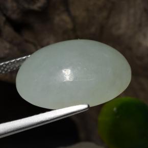 Jadeíta verde natural 10,75ct, corte oval, translúcido
