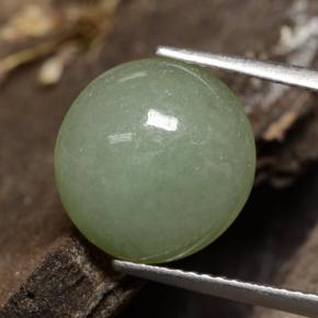 Jadeíta verde natural 6,81ct, corte oval, translúcido