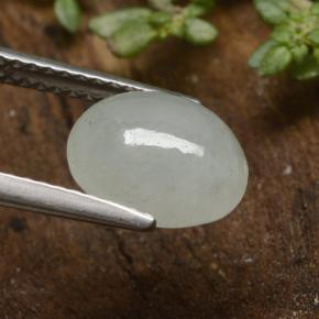 Jadeíta verde natural 3,34ct, corte oval, translúcido