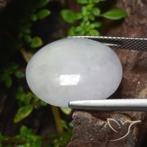 Jadeíta Cinza claro Natural 20.39ct, oval, Translúcido