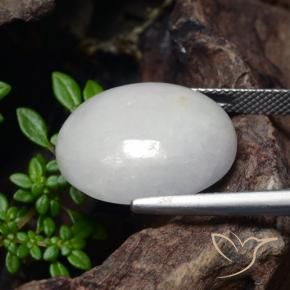 Jadeíta Cinza muito claro Natural 23.32ct, oval, Translúcido