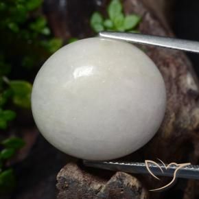 Jadeíta Cinza muito claro Natural 24.23ct, oval, Translúcido