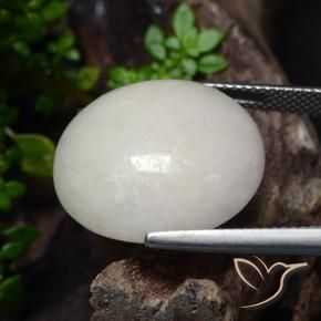 Jadeíta Cinza muito claro Natural 24.23ct, oval, Translúcido