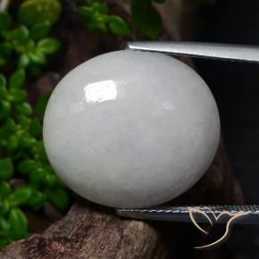 Jadeíta cinza médio Natural 18.09ct, oval, Translúcido