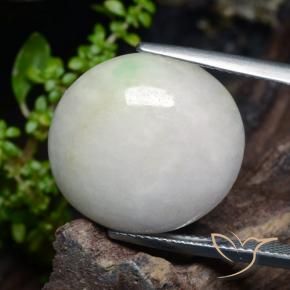 Jadeíta Cinza muito claro Natural 21.29ct, oval, Translúcido
