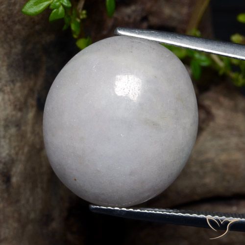 24.10ct Natural branco acinzentado Jadeíta, oval, Translúcido