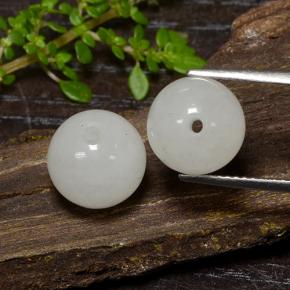 Pedras preciosas de jadeíta verde natural de 13,42 ct, esfera / bola, translúcido