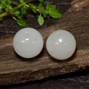 Pedras preciosas de jadeíta verde natural de 13,42 ct, esfera / bola, translúcido
