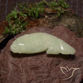 Jadeíta Médio Verde-Amarelo Natural 29.51ct, Chique, Translúcido