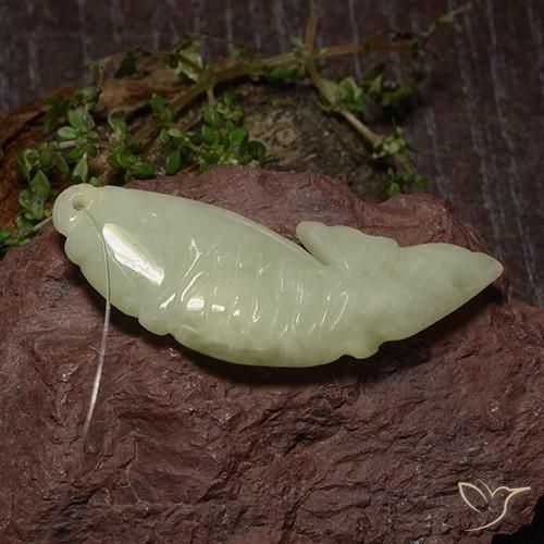 31.90ct Natural Médio Verde-Amarelo Jadeíta, Chique, Translúcido