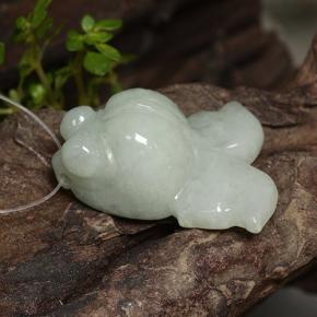 Jadeíta branco natural 31,75ct, forma extravagante, translúcido
