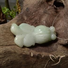 Jadeíta Verde médio Natural 43.00ct, Chique, Translúcido