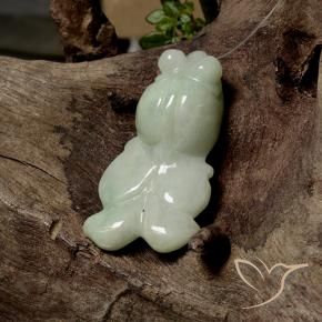 Jadeíta Verde médio Natural 43.00ct, Chique, Translúcido