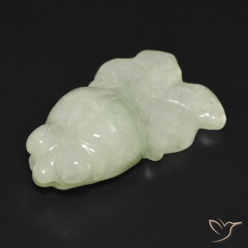Jadeíta verde natural 29,37ct, forma extravagante, translúcido