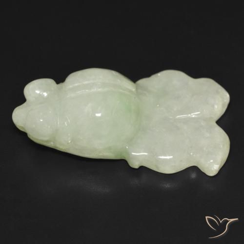 Jadeíta verde natural 29,37ct, forma extravagante, translúcido