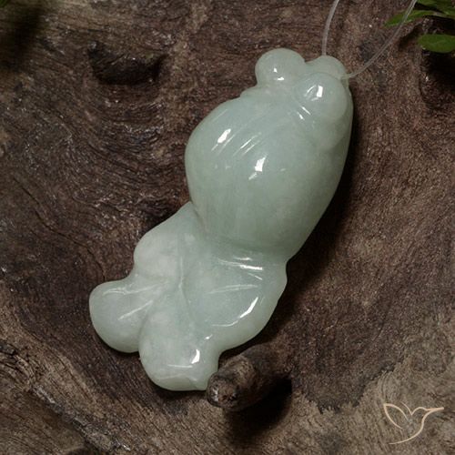 29.15ct Natural Verde Cinzento Claro Jadeíta, Chique, Translúcido