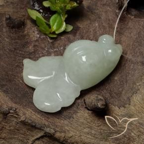 Jadeíta Verde acinzentado Natural 29.81ct, Chique, Translúcido