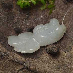 Jadeíta branco natural 21,06ct, forma extravagante, translúcido