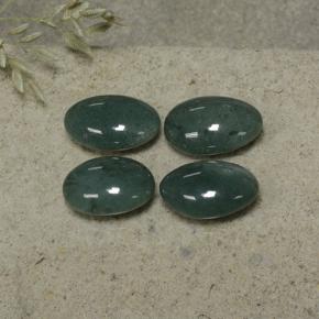 Pedras preciosas de jadeíta verde natural de 15,89 ct, corte oval, opaco
