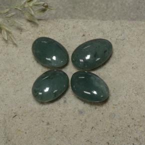 Pedras preciosas de jadeíta verde natural de 15,89 ct, corte oval, opaco