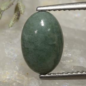 jadeita Verde Natural 2.99ct, Corte Oval, Opaco