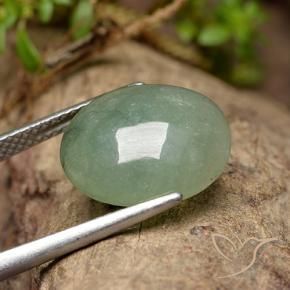 Jadeíta Medium Light Green Natural 7.87ct, oval, Translúcido