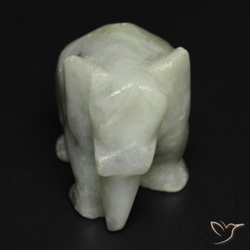 Jadeíta verde natural 59,96ct, forma extravagante, opaco