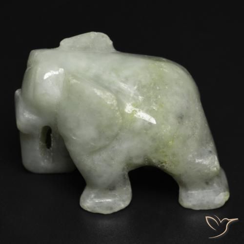 Jadeíta verde natural 59,96ct, forma extravagante, opaco