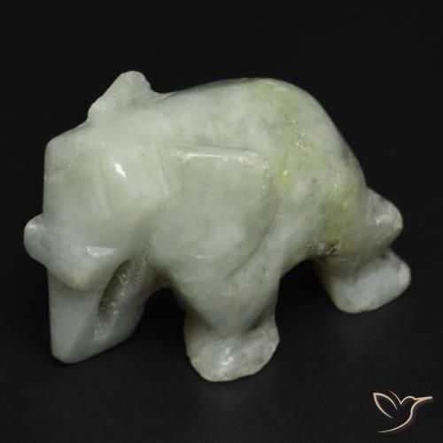 Jadeíta verde natural 59,96ct, forma extravagante, opaco