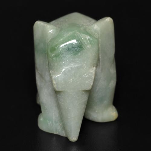 jadeita Verde musgo claro Natural 68.58ct, Forma extravagante, Opaco