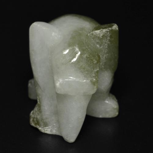 Jadeíta verde natural 55,46ct, forma extravagante, opaco