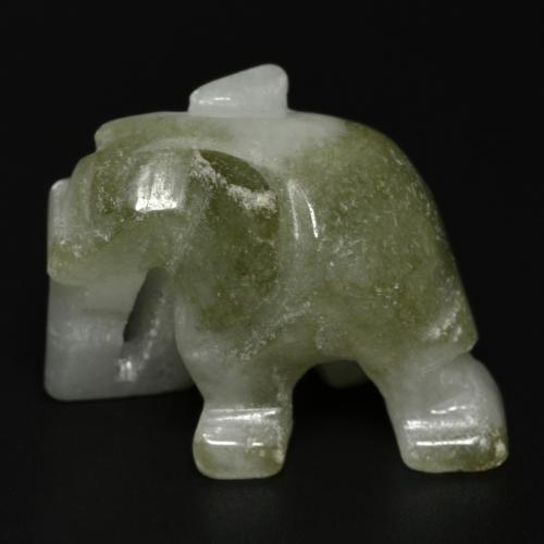 Jadeíta verde natural 55,46ct, forma extravagante, opaco