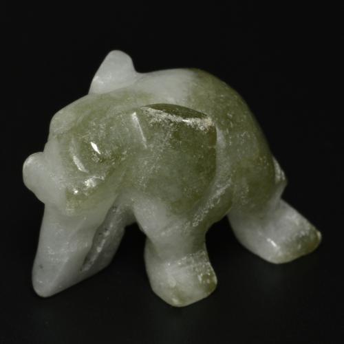 Jadeíta verde natural 55,46ct, forma extravagante, opaco