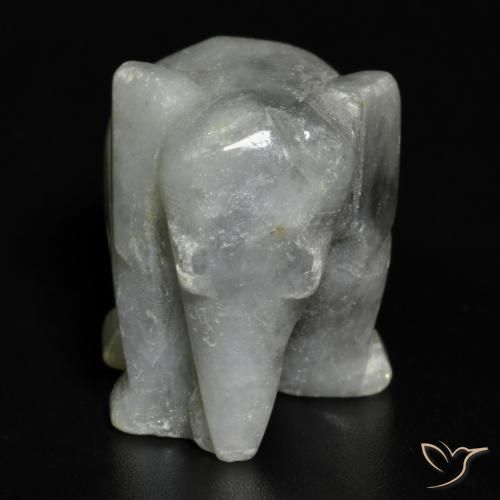 Jadeíta cinza médio Natural 67.48ct, Chique, Opaco
