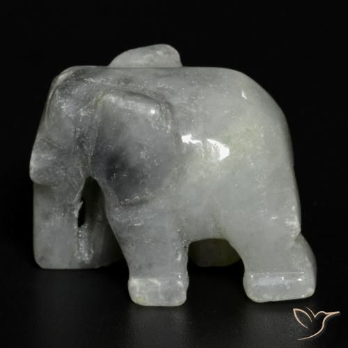 Jadeíta cinza médio Natural 67.48ct, Chique, Opaco