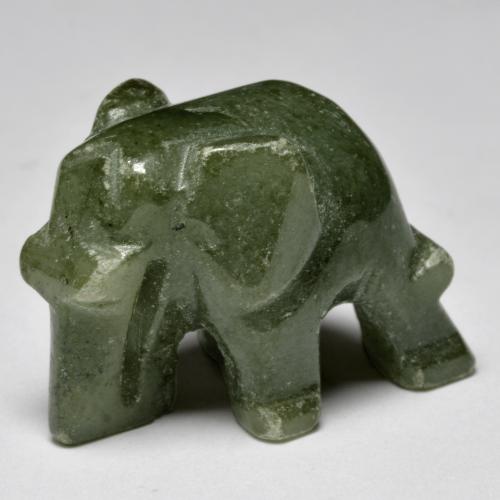 Jadeíta verde natural 52,61ct, forma extravagante, opaco