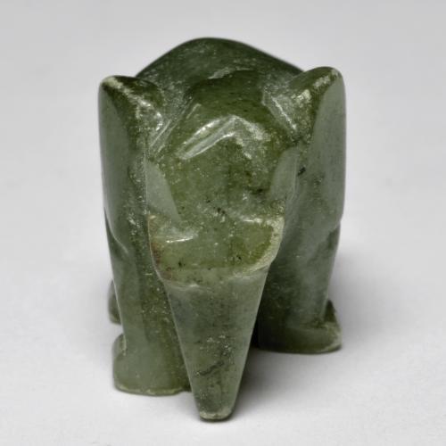 Jadeíta verde natural 52,61ct, forma extravagante, opaco
