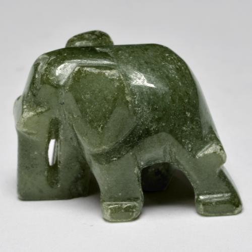 Jadeíta verde natural 52,61ct, forma extravagante, opaco