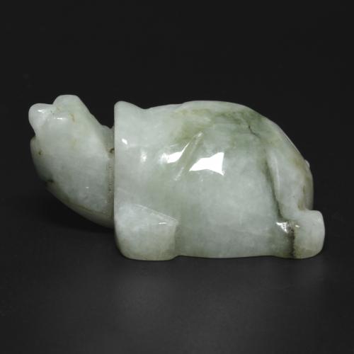 Jadeíta verde natural 117,19ct, forma extravagante, opaco