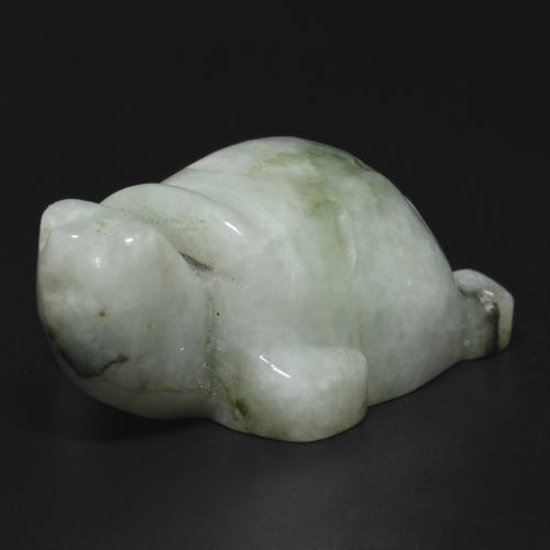 Jadeíta verde natural 117,19ct, forma extravagante, opaco