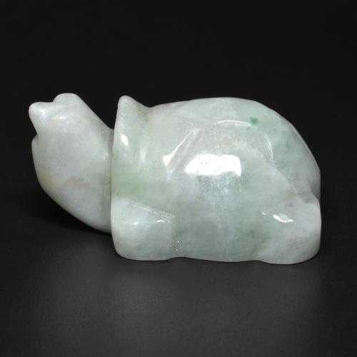 Jadeíta verde natural 117,18ct, forma extravagante, opaco